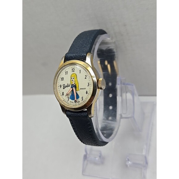 Vintage Bradley Mattel Barbie Watch Swiss Manual Wind Moving Arms 1973 Works - Picture 2 of 11